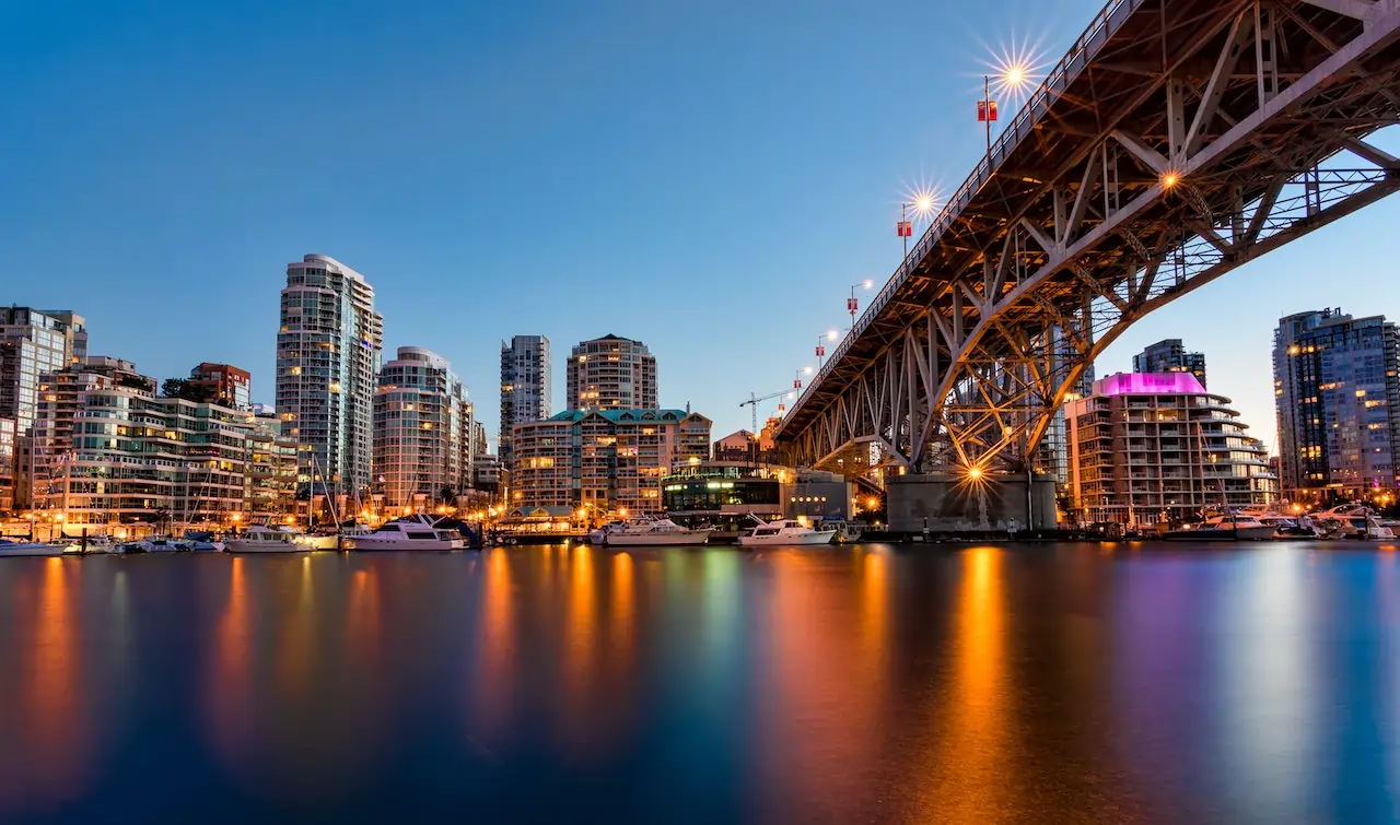 View of vancouver city across the water